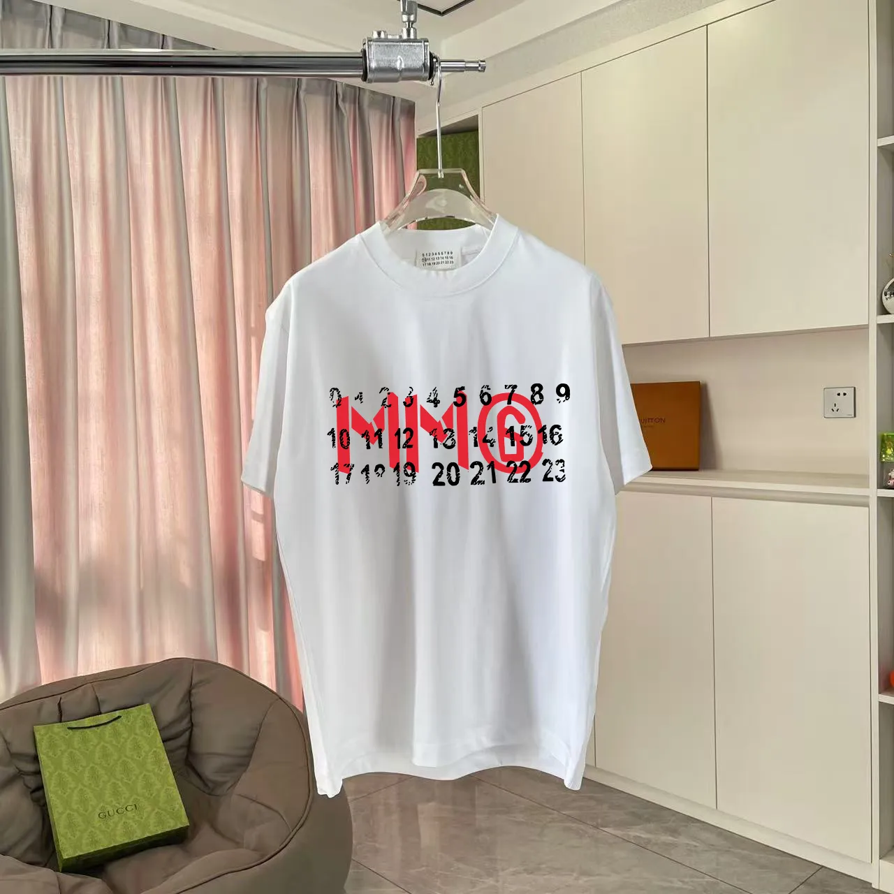 MM 6 2025 New Arrival logo 300g t Same Style Size：S M L XL XXL ：Black White Blue Gray